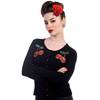 Banned - BLACK CHERRY SKULLS Cardigan - Noir Product image